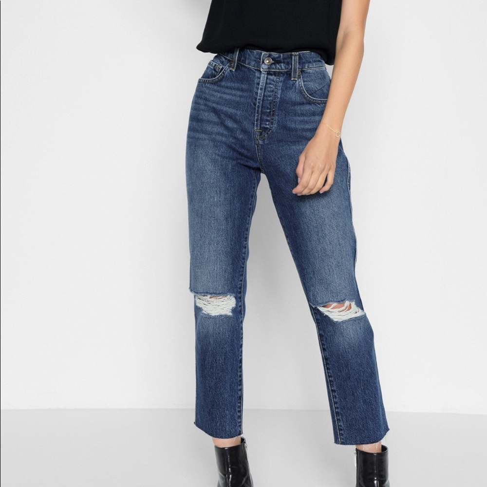High waisted jeans